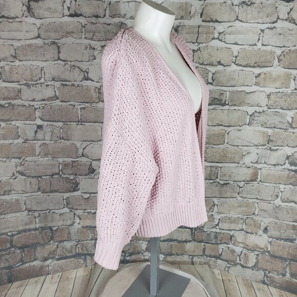GAP Lavender 90s Shaker Open Boxy Cardigan Drop Shoulder XXL Barbiecore Softgirl - Picture 8 of 13